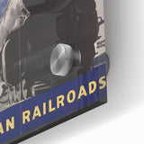 Vintage Railroad Travel Poster – Retro American Train Art