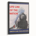 Vintage Railroad Travel Poster – Retro American Train Art