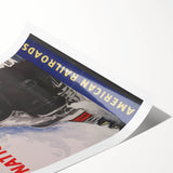 Vintage Railroad Travel Poster – Retro American Train Art