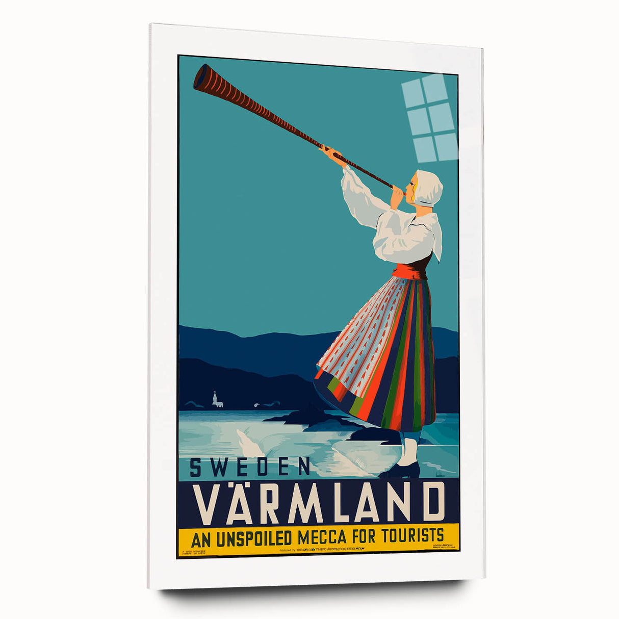 Vintage Sweden Värmland Travel Poster – Retro Nordic Wall Art