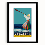 Vintage Sweden Värmland Travel Poster – Retro Nordic Wall Art