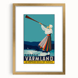 Vintage Sweden Värmland Travel Poster – Retro Nordic Wall Art