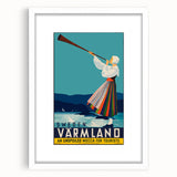 Vintage Sweden Värmland Travel Poster – Retro Nordic Wall Art