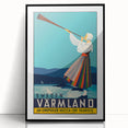 Vintage Sweden Värmland Travel Poster – Retro Nordic Wall Art