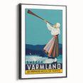 Vintage Sweden Värmland Travel Poster – Retro Nordic Wall Art