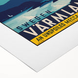 Vintage Sweden Värmland Travel Poster – Retro Nordic Wall Art