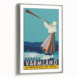 Vintage Sweden Värmland Travel Poster – Retro Nordic Wall Art