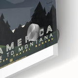 Vintage Montana Travel Poster – Retro See America Wall Art Print