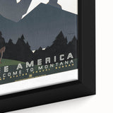 Vintage Montana Travel Poster – Retro See America Wall Art Print