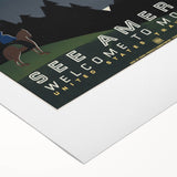 Vintage Montana Travel Poster – Retro See America Wall Art Print