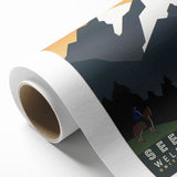 Vintage Montana Travel Poster – Retro See America Wall Art Print