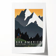 Vintage Montana Travel Poster – Retro See America Wall Art Print