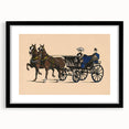 Vintage Horse-Drawn Carriage Poster - Retro Elegant Travel Art
