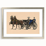Vintage Horse-Drawn Carriage Poster - Retro Elegant Travel Art