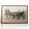 Vintage Horse-Drawn Carriage Poster - Retro Elegant Travel Art
