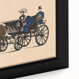 Vintage Horse-Drawn Carriage Poster - Retro Elegant Travel Art