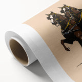 Vintage Horse-Drawn Carriage Poster - Retro Elegant Travel Art
