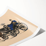 Vintage Horse-Drawn Carriage Poster - Retro Elegant Travel Art
