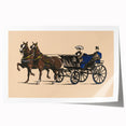 Vintage Horse-Drawn Carriage Poster - Retro Elegant Travel Art