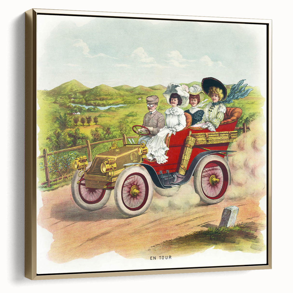 Old-World Road Trip Poster – Vintage Classic Travel Art