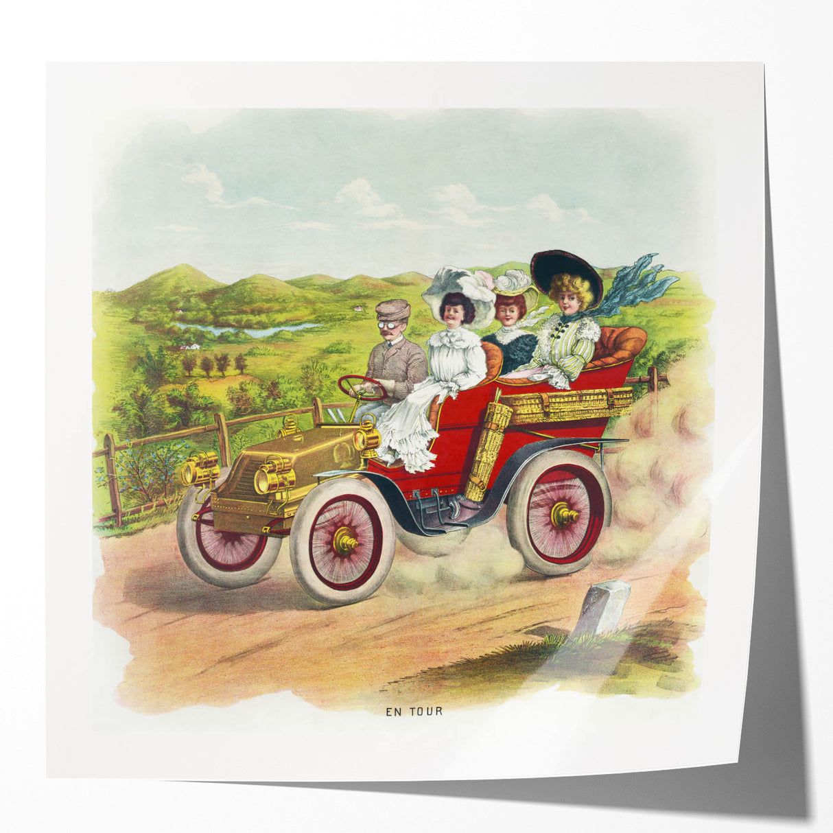 Old-World Road Trip Poster – Vintage Classic Travel Art