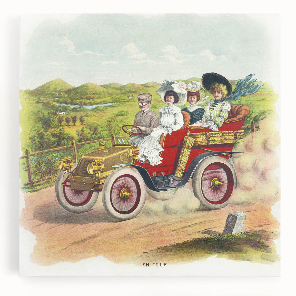 Old-World Road Trip Poster – Vintage Classic Travel Art