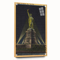 Vintage Travel Poster - Statue of Liberty at Night, NYC
