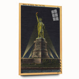Vintage Travel Poster - Statue of Liberty at Night, NYC