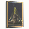 Vintage Travel Poster - Statue of Liberty at Night, NYC