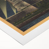 Vintage Travel Poster - Statue of Liberty at Night, NYC