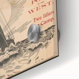 Vintage Outing August Poster – Retro Sailing Travel Art