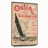 Vintage Outing August Poster – Retro Sailing Travel Art