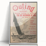 Vintage Outing August Poster – Retro Sailing Travel Art