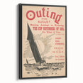 Vintage Outing August Poster – Retro Sailing Travel Art