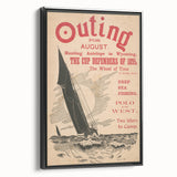 Vintage Outing August Poster – Retro Sailing Travel Art