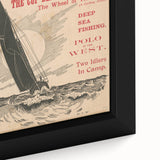 Vintage Outing August Poster – Retro Sailing Travel Art