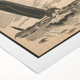 Vintage Outing August Poster – Retro Sailing Travel Art