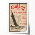 Vintage Outing August Poster – Retro Sailing Travel Art