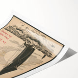 Vintage Outing August Poster – Retro Sailing Travel Art