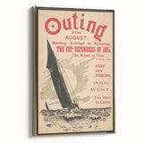 Vintage Outing August Poster – Retro Sailing Travel Art