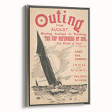 Vintage Outing August Poster – Retro Sailing Travel Art