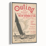 Vintage Outing August Poster – Retro Sailing Travel Art