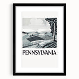Vintage Pennsylvania Travel Poster – Retro Landscape Art