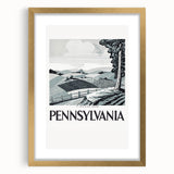 Vintage Pennsylvania Travel Poster – Retro Landscape Art