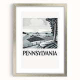 Vintage Pennsylvania Travel Poster – Retro Landscape Art