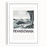 Vintage Pennsylvania Travel Poster – Retro Landscape Art