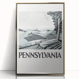 Vintage Pennsylvania Travel Poster – Retro Landscape Art