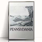 Vintage Pennsylvania Travel Poster – Retro Landscape Art