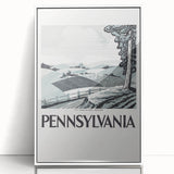 Vintage Pennsylvania Travel Poster – Retro Landscape Art