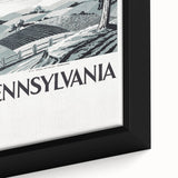 Vintage Pennsylvania Travel Poster – Retro Landscape Art